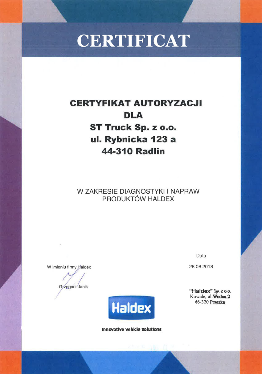 Autoyzacja firmy Haldex